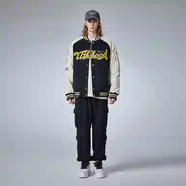 Guuka Classic Varsity Jacket Black
