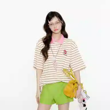 Guuka Fruit Series Polo Shirt Pink
