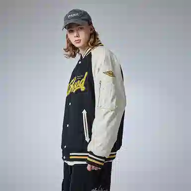 Guuka Classic Varsity Jacket Black