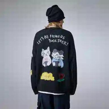 Guuka V-Neck Cardigan Pink