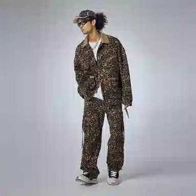 Guuka Vintage Straight Leopard Pants