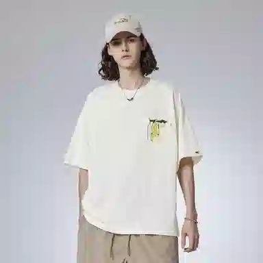 Guuka Cartoon Cat T-Shirt Cream White