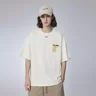 Guuka Cartoon Cat T-Shirt Cream White