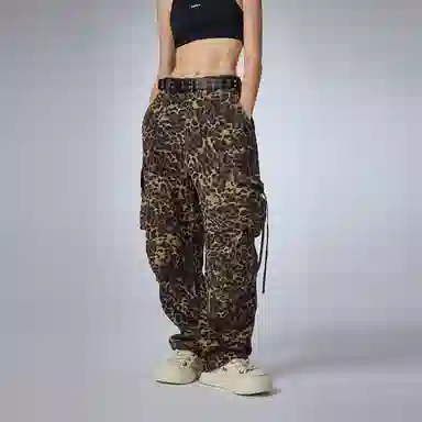 Guuka Vintage Straight Leopard Pants