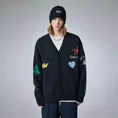 Guuka V-Neck Cardigan Pink