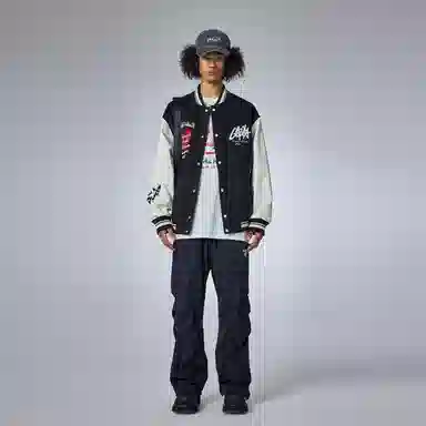 Guuka Retro Heart Colorblock Down Jacket