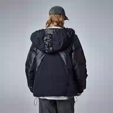 Guuka Creative Letter Embroidery Down Jacket Black