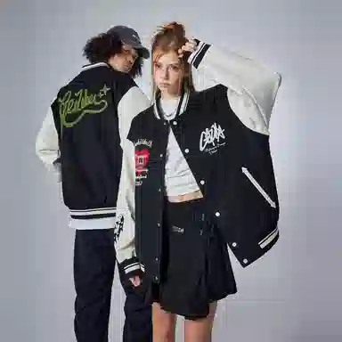 Guuka Retro Heart Colorblock Down Jacket