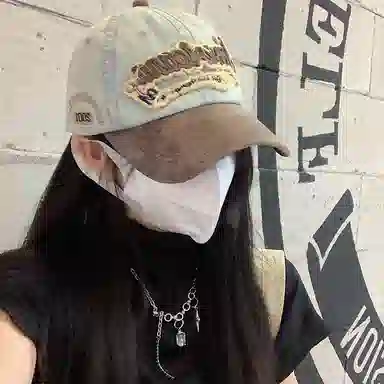 通勤必备神器 尚先生 美式复古牛仔拼接水洗做旧刺绣大头围显脸小遮阳帽 棉 聚酯纤维 鸭舌帽 男女同款情侣款