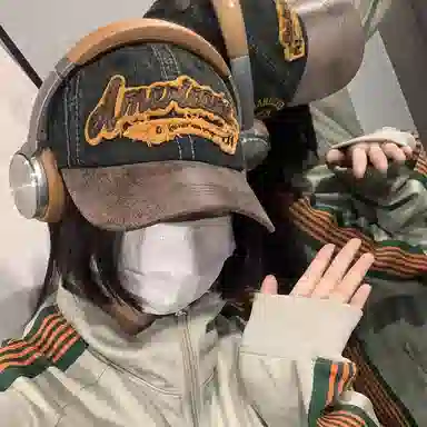 通勤必备神器 尚先生 美式复古牛仔拼接水洗做旧刺绣大头围显脸小遮阳帽 棉 聚酯纤维 鸭舌帽 男女同款情侣款