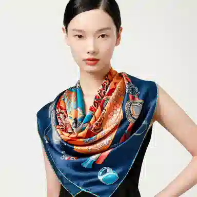 丝界 高级时尚素绉缎真丝百搭 桑蚕丝 丝巾 女款