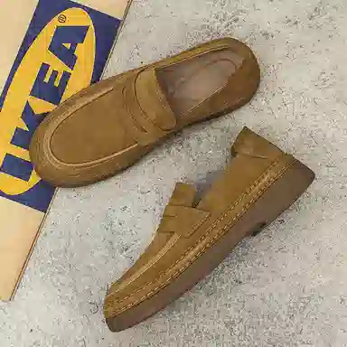 品乙 牛反绒皮 经典时尚 休闲鞋 男款 棕色