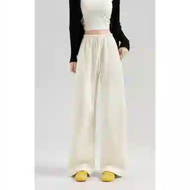 莫代尔 美式街头风低腰竹节面料抽绳香蕉裤休闲裤 女款