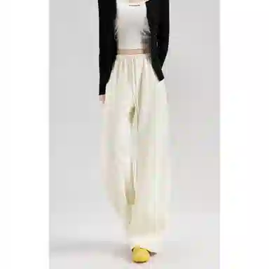 莫代尔 美式街头风低腰竹节面料抽绳香蕉裤休闲裤 女款