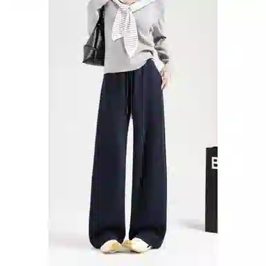 莫代尔 美式街头风低腰竹节面料抽绳香蕉裤休闲裤 女款