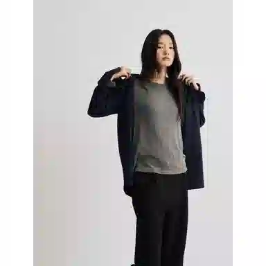 莫代尔 静奢风极简通勤风纯棉斜纹磨毛长袖衬衫 女款