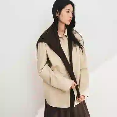 莫代尔 静奢风极简通勤风纯棉斜纹磨毛长袖衬衫 女款