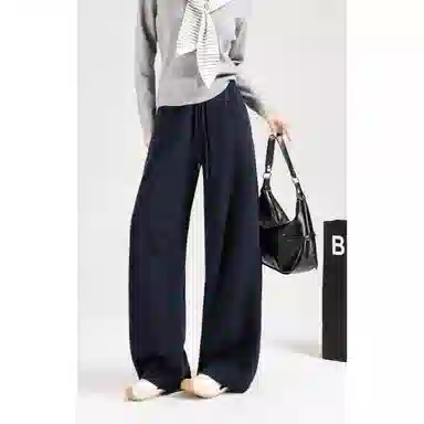 莫代尔 美式街头风低腰竹节面料抽绳香蕉裤休闲裤 女款