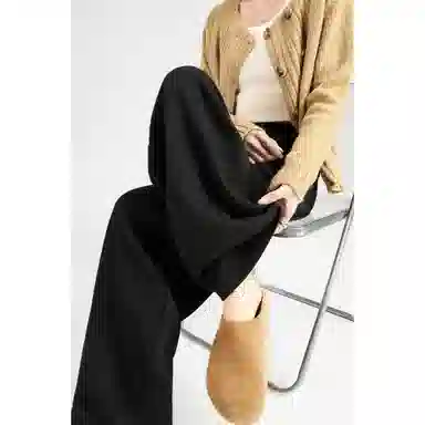 莫代尔 美式街头风低腰竹节面料抽绳香蕉裤休闲裤 女款