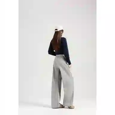 莫代尔 美式街头风低腰竹节面料抽绳香蕉裤休闲裤 女款