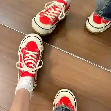 Beau Today Low Top Casual Sneakers Red
