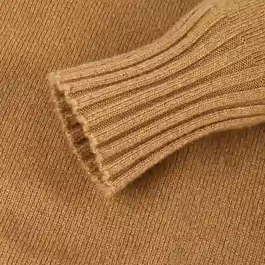 普鲁士多特蒙德 高领舒适纯色休闲长袖针织衫 女款