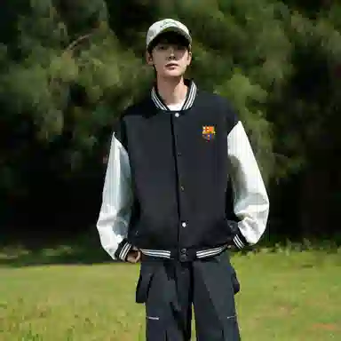 Barcelona FC Logo Baseball Jacket