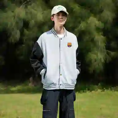 Barcelona FC Logo Baseball Jacket
