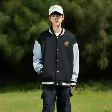 Barcelona FC Logo Baseball Jacket