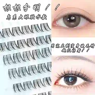 酷乐丝 胶水款 鸟啾啾 假睫毛  单簇纤长 动物系列 鸟系大眼睫 仿真舒适 懒人化妆 新手睫毛