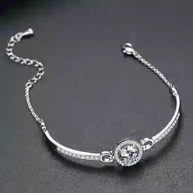 良碧 小太阳韩版几何圆盘微镶精致气质百搭简约甜美森系个性灵动文艺学院风高级感轻奢 合金 手链 女款