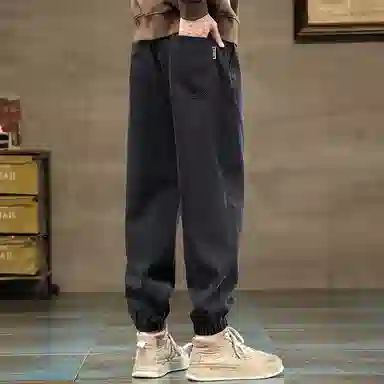 羽浅 潮流时尚百搭修身直筒束脚休闲裤 男款