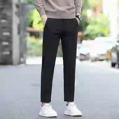 羽浅 男士西裤九分裤薄款垂感百搭上班通勤休闲裤 男款