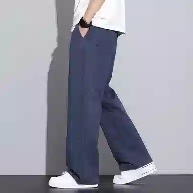 羽浅 美式潮牌宽松直筒阔腿休闲裤 男款