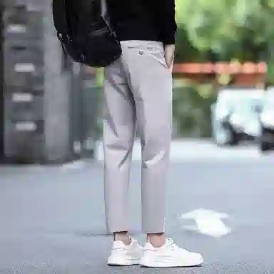 羽浅 男士西裤九分裤薄款垂感百搭上班通勤休闲裤 男款