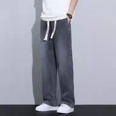 羽浅 宽松直筒裤百搭阔腿休闲长裤子牛仔裤 男女同款