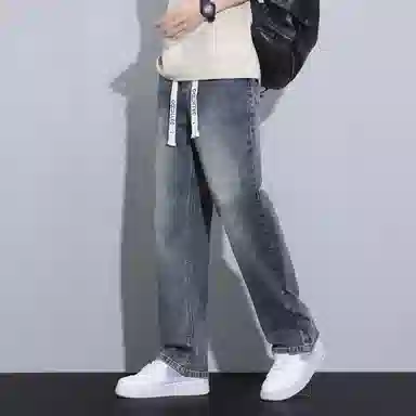 羽浅 宽松直筒裤百搭阔腿休闲长裤子牛仔裤 男女同款