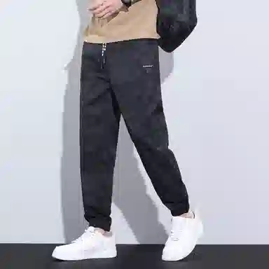 羽浅 迷彩军事风宽松弹力舒适帅气青少年时尚百搭九分束脚休闲裤 男款