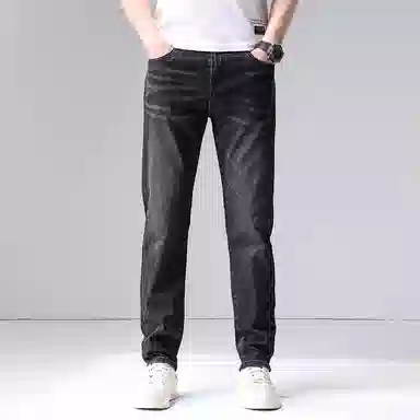 羽浅 直筒舒适透气水洗耐穿耐磨时尚百搭休闲牛仔裤 男款
