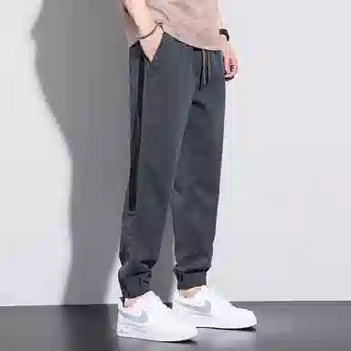 羽浅 宽松哈伦潮流时尚百搭个性痞帅弹力束脚运动休闲裤 男款