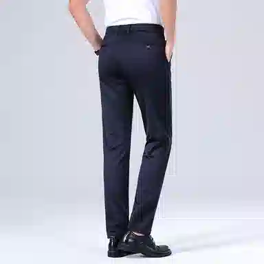 羽浅 高端桑蚕丝舒适透气冰丝裤夏季轻薄时尚免烫商务西裤潮流弹力百搭宽松直筒休闲裤 男款