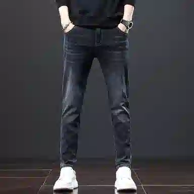 羽浅 百搭潮流潮牌弹力宽松直筒牛仔裤 男款