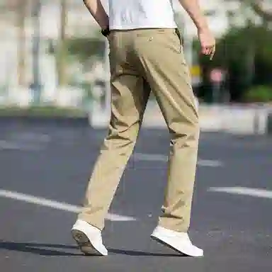 羽浅 夏季轻薄透气舒适长裤时尚商务大码裤子潮流宽松直筒百搭休闲裤 男款