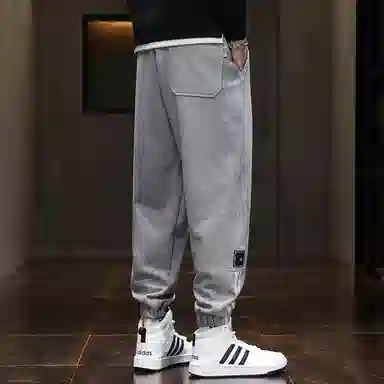 羽浅 简约时尚百搭束脚卫裤宽松休闲裤 男款
