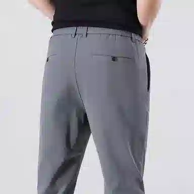羽浅 抗皱九分裤修身韩版弹力直筒西裤百搭休闲裤 男款