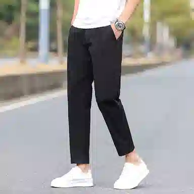 羽浅 长裤水洗修身小脚裤弹力潮流百搭锥形裤子休闲裤 男款
