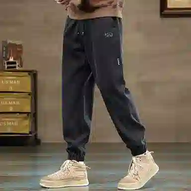 羽浅 潮流时尚百搭修身直筒束脚休闲裤 男款