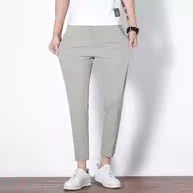 羽浅 薄款速干潮牌修身九分小脚裤休闲裤 男款