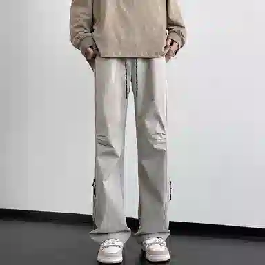 羽浅 港风户外宽松直筒简约百搭机能风舒适痞帅运动工装休闲裤 男款
