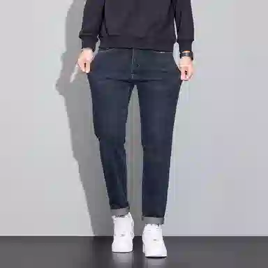 羽浅 潮牌美式复古青年宽松直筒百搭牛仔裤 男款